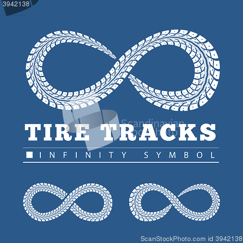Image of Tire Tracks in Infinity Form