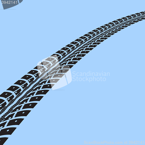 Image of Tire tracks vector