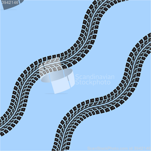 Image of Tire tracks vector