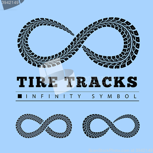 Image of Tire Tracks in Infinity Form