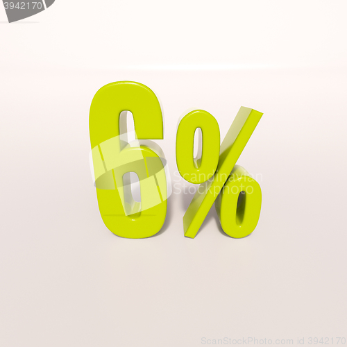 Image of Percentage sign, 6 percent