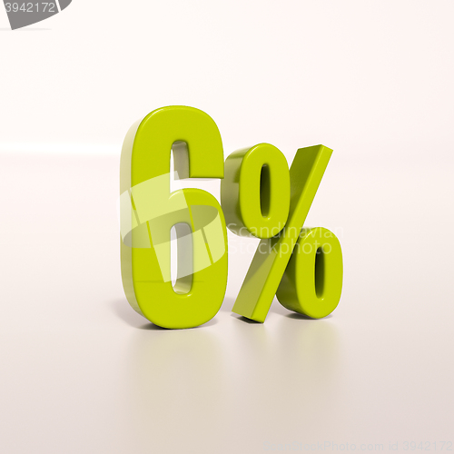 Image of Percentage sign, 6 percent