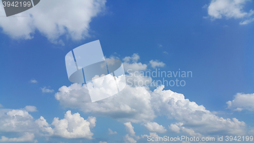 Image of Blue sky with white clouds