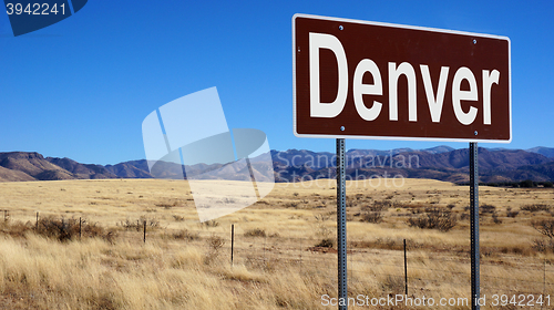Image of Denver brown road sign