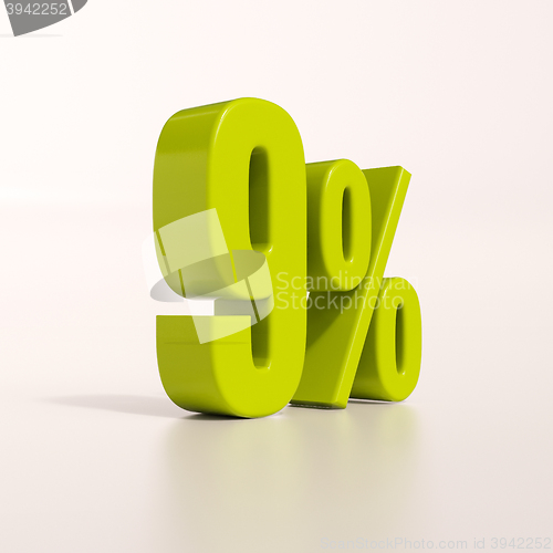 Image of Percentage sign, 9 percent