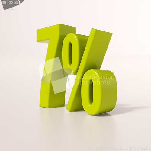 Image of Percentage sign, 7 percent