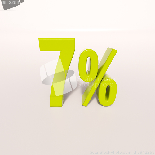 Image of Percentage sign, 7 percent