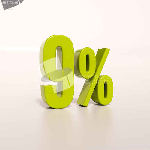 Image of Percentage sign, 9 percent