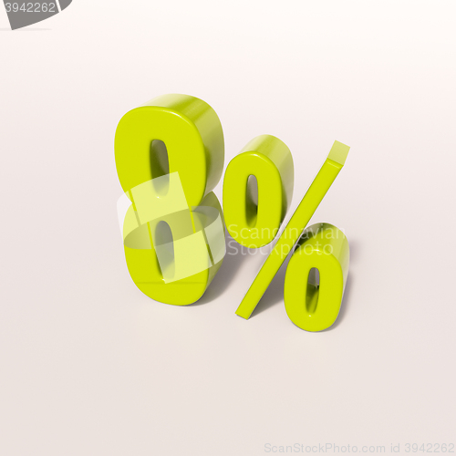 Image of Percentage sign, 8 percent