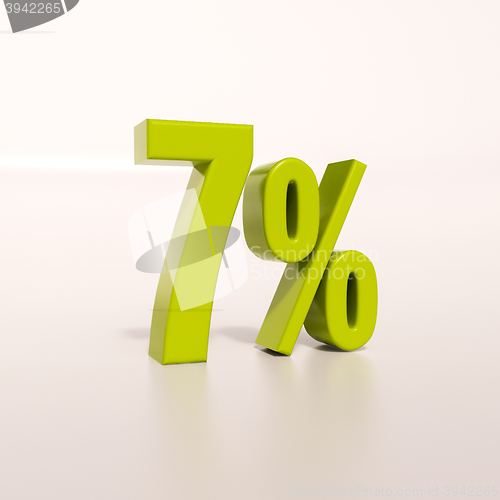 Image of Percentage sign, 7 percent