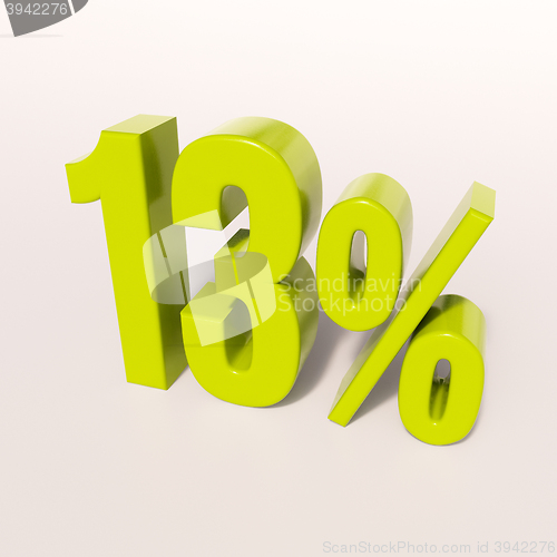 Image of Percentage sign,13 percent