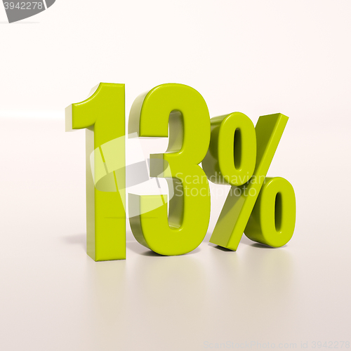 Image of Percentage sign,13 percent