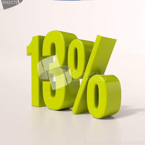 Image of Percentage sign,13 percent