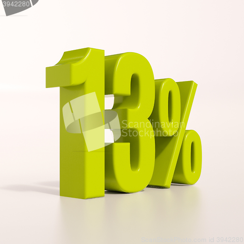 Image of Percentage sign,13 percent