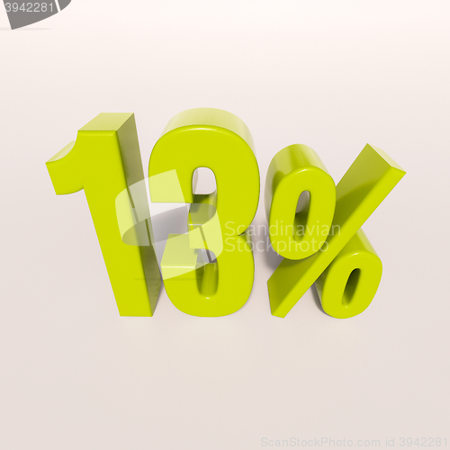 Image of Percentage sign,13 percent