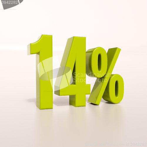 Image of Percentage sign, 14 percent
