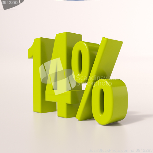 Image of Percentage sign, 14 percent