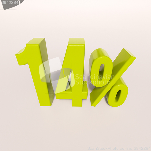 Image of Percentage sign, 14 percent