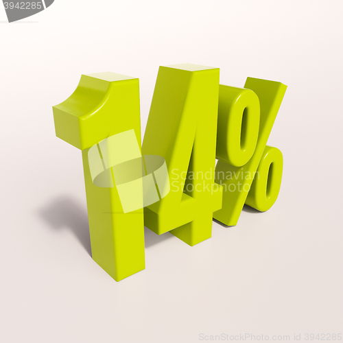 Image of Percentage sign, 14 percent