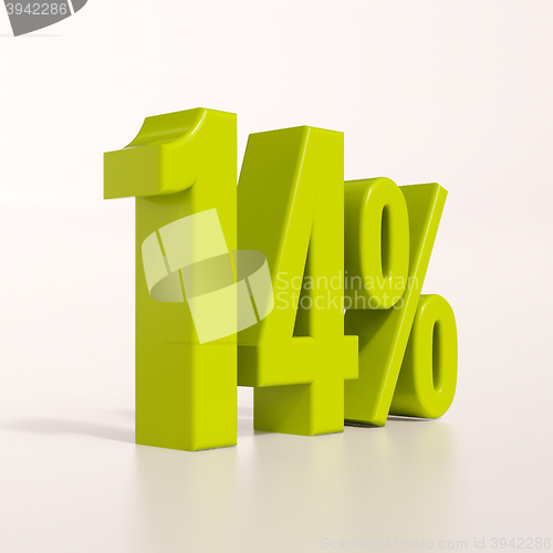 Image of Percentage sign, 14 percent