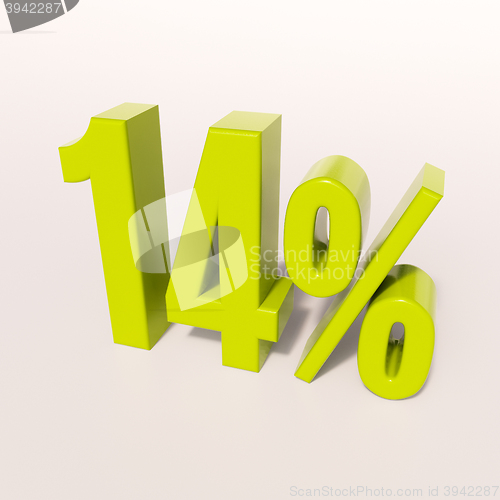 Image of Percentage sign, 14 percent