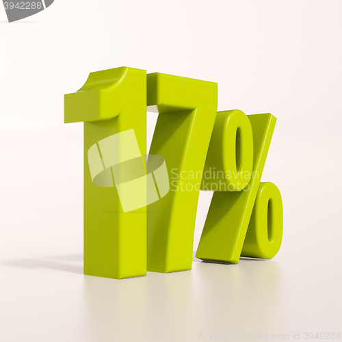 Image of Percentage sign, 17 percent