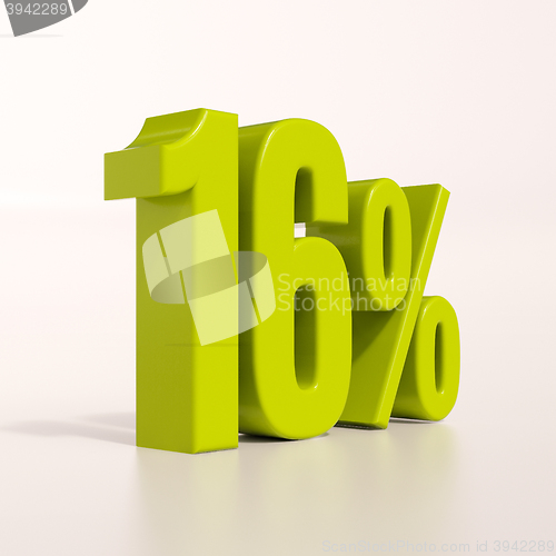 Image of Percentage sign, 16 percent