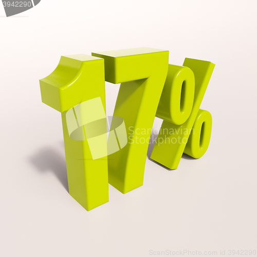 Image of Percentage sign, 17 percent