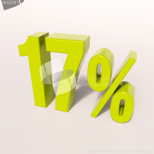 Image of Percentage sign, 17 percent