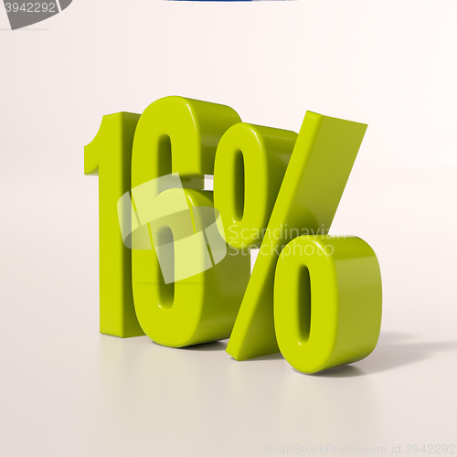 Image of Percentage sign, 16 percent