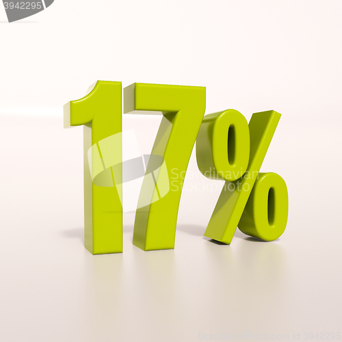 Image of Percentage sign, 17 percent