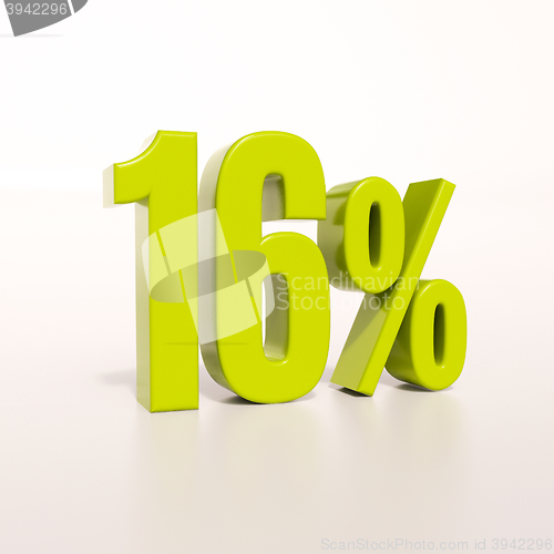 Image of Percentage sign, 16 percent