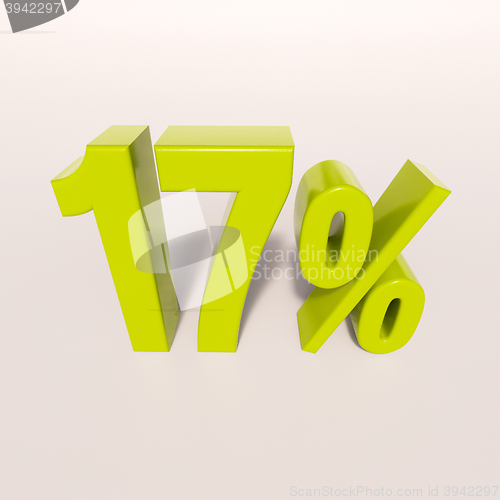 Image of Percentage sign, 17 percent