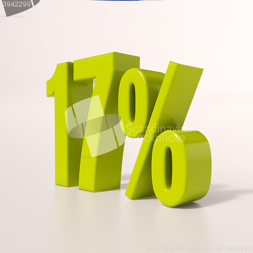 Image of Percentage sign, 17 percent