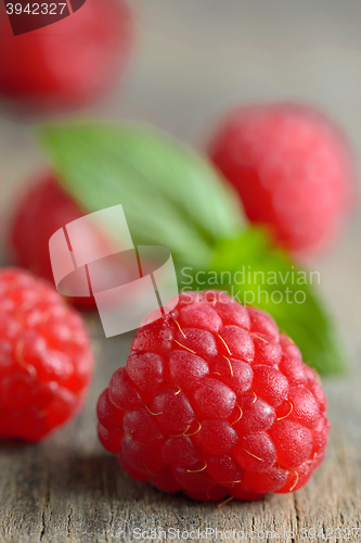 Image of Wild raspberry in ceramic bowl