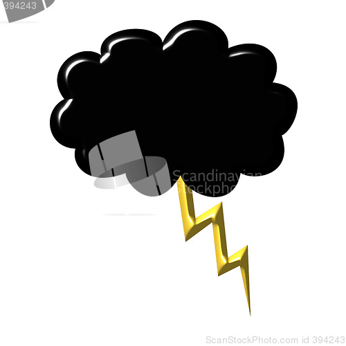 Image of Black cloud with thunder
