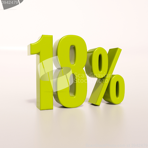 Image of Percentage sign, 18 percent