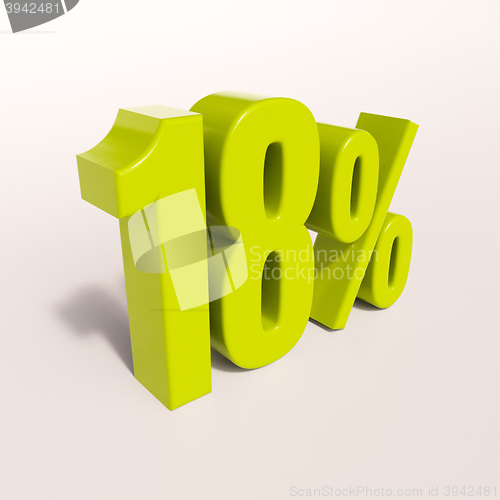 Image of Percentage sign, 18 percent