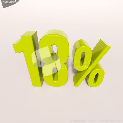 Image of Percentage sign, 18 percent