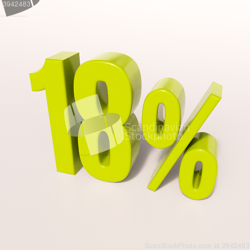 Image of Percentage sign, 18 percent