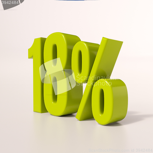 Image of Percentage sign, 18 percent