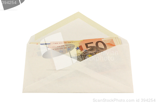 Image of Envelope with 50 euro notes