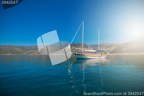 Image of yacht on bay