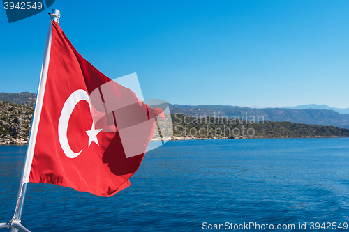 Image of Turkish Flag from yacht 