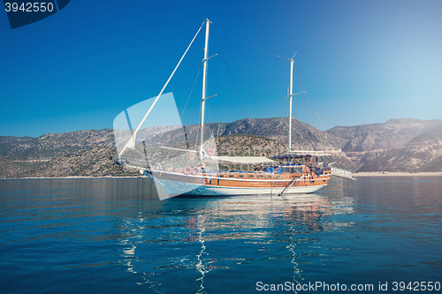 Image of yacht on bay