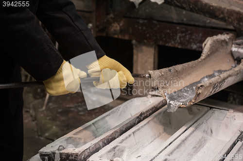 Image of metal melting factory