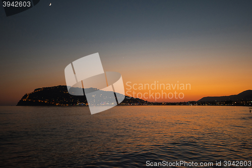 Image of Alanya in the evening