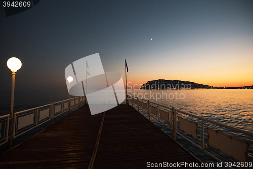 Image of Alanya in the evening