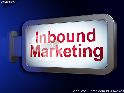 Image of Advertising concept: Inbound Marketing on billboard background