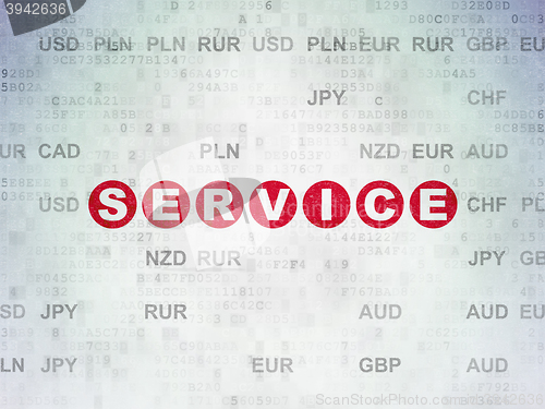 Image of Business concept: Service on Digital Data Paper background